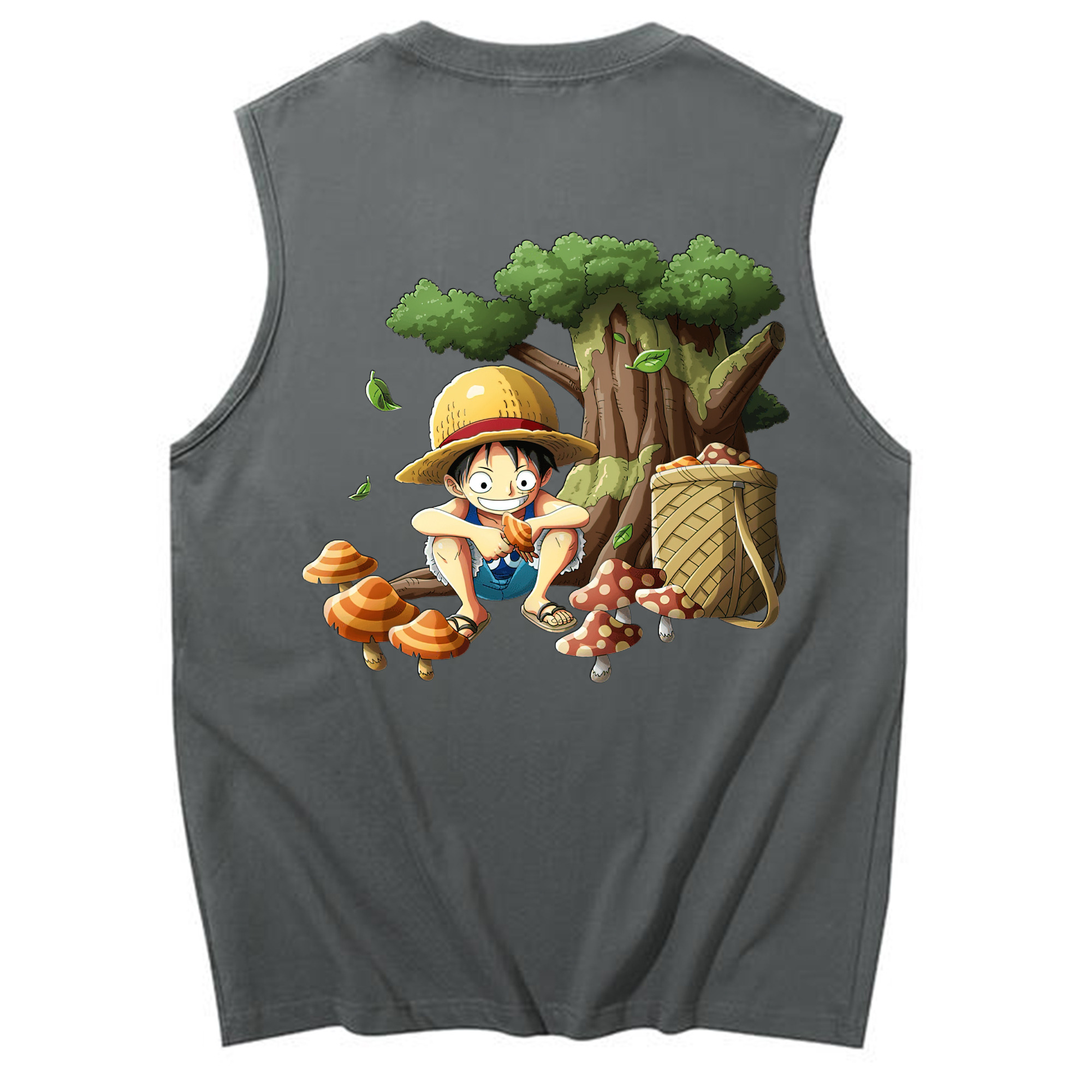 ワンピース モンキー・D・ルフィ ONE PIECE Monkey D. Luffy コットン100％タンクトップ（背面プリント）